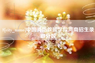 长岭中国消防救援学院河南招生录取分数