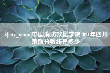 长岭中国消防救援学院2021年四川录取分数线是多少