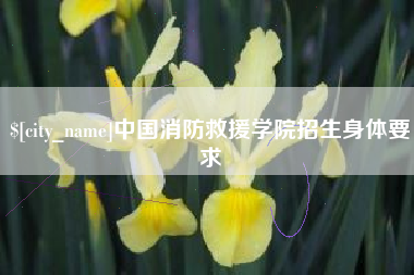 长岭中国消防救援学院招生身体要求