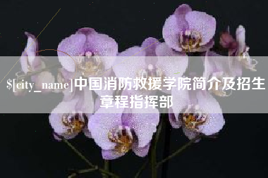 长岭中国消防救援学院简介及招生章程指挥部