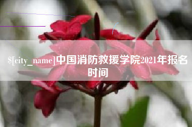 长岭中国消防救援学院2021年报名时间