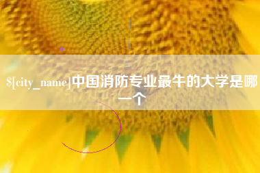 长岭中国消防专业最牛的大学是哪一个