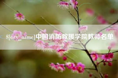 长岭中国消防救援学院教师名单