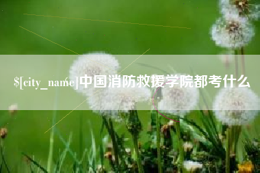 长岭中国消防救援学院都考什么
