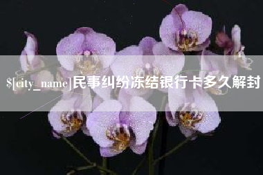 长岭民事纠纷冻结银行卡多久解封