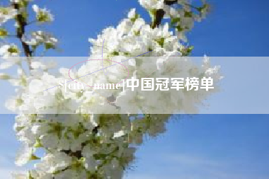 长岭中国冠军榜单