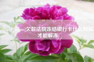 长岭欠款法院冻结银行卡什么时候才能解冻