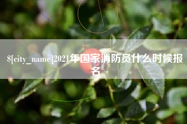 长岭2021年国家消防员什么时候报名
