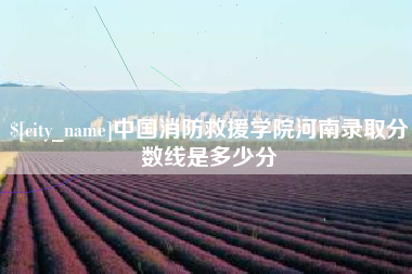 长岭中国消防救援学院河南录取分数线是多少分