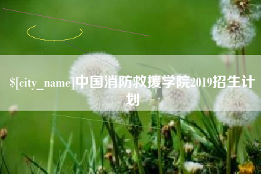 长岭中国消防救援学院2019招生计划